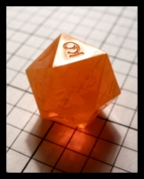 Dice : Dice - 20D - Orange Frosty Flourecent Precision Unpainted Numerals nearly impossible to photograph